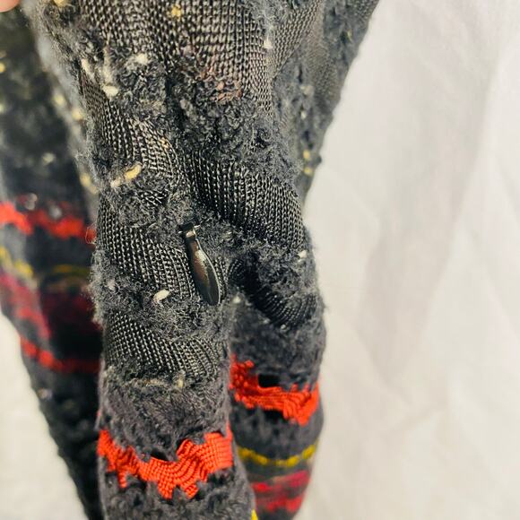 Anthropologie Cecilia Prado Rowan Black Knit Maxi Sweater Dress Medium Boho - Picture 6 of 9